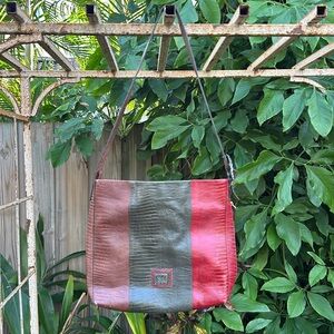 Vintage Sharif studio made in Brazil genuine leather horse detail shoulder bag